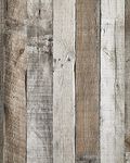 Yun-aeon Natural Wood-Grey Wood Contact Paper Peel and Stick Wallpaper 17.3”x 80”Self Adhesive Removable Vintage Faux Wood Wall Paper Plank Shelf Home Decoration Kitchen Counter Cover Use