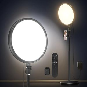 Webcem 13"/33cm Large Full-Screen Ring Light with Remote, 6500k Dimmable Professional LED Photography Light and Phone Holder Kit, 200cm Light Stand for Photography/Video Recording/TikTok/YouTube