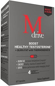 Mdrive Boost and Burn for Men, Zinc, KSM-66 Ashwagandha, Cordyceps, Advantra Z, Chromax - Natural Energy, Strength, Stress Relief, Lean Muscle, 60 Capsules