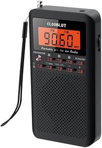 RD218 shortwave Radio FM/AM/SW Band Transistor Powered by AA Batteries with Key Backlight LCD Display Digital Alarm Clock Sleep Timer,Best Reception,Best Sound Quality Mini Radio for Running