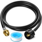 YAUNGEL 6FT Propane Adapter Hose, Propane Hose, Propane Tank Adapter Hose 1lb to 20lb, for Weber/Coleman/Portable Grill, Buddy Heater, Smoker, Griddle, Camping Stove, QCC1/Type1 Propane Adapter