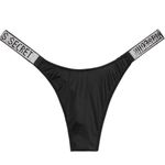 UR HIGHER SELF Diamond Thong Panties, Panty for Women, Girls Luxurious Thong Panties for Unforgettable Elegance (Black, Large)
