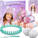 Hapinest Learn to Knit Hat & Scarf Knitting Loom Kit for Kids Ages 8-12, Round Knitting Loom Set for Beginners, Crochet Loom Kit Loom Knitting Kit Crafts for Kids Girls 8 9 10 11 12 Years Old & Up