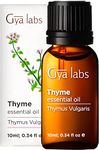 Gya Labs Thyme Essential Oil for Hair - Thyme Oil for Skin - Thyme Essential Oil for Diffuser & Candle Making (10ml)