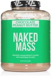 Naked Chocolate Peanut Butter Vegan Mass - 1,290 Calories, Nothing Artificial, All Natural Chocolate PB Weight Gainer Protein Powder - 8LB Bulk, GMO Free, Gluten Free & Soy Free - 11 Servings