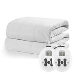 Sunbeam Restful Quilted Heated Mattress Pad - King, White