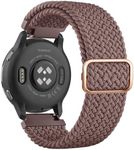 20mm Strap Compatible with Garmin Vivoactive 3 Strap, Braided Elastic Replacement for Garmin Vivoactive 3 Music/Venu/Vivomove 3/Luxe/Style/HR/Forerunner 245/645 Music (Smoke Purple)
