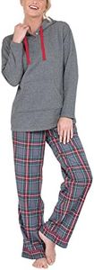 PajamaGram Womens Pajamas - Winter Pajamas For Women, Gray, Large Petite