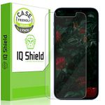 IQShield Screen Protector Compatible with Apple iPhone Pro 12 (6.1 inch)(2-Pack)(Case Friendly) Anti-Bubble Clear TPU Film