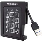 Apricorn Aegis Padlock 480 GB SSD 256-Bit, FIPS 140-2 Level 2 Validated Ruggedized USB 3.0 Encrypted External Portable Drive (ASSD-3PL256-480F)