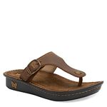 Alegria Vella Womens Thong Sandal, Oiled Brown, 37 M EU