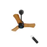 atomberg Renesa+ 600mm BLDC Ceiling Fan with Remote Control | BEE 5 star Rated Energy Efficient Ceiling Fan | High Air Delivery with LED Indicators | 2+1 Year Warranty (Golden Oakwood)