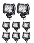 LITE-WAY 4Inch LED Work Light Pods - Spot Beam LED Light Bar 1800LM Waterproof Driving Lights with Mounting Brackets for Off-Road Truck Pickup SUV ATV UTV, Pack of 8pcs