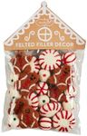 Mud Pie Gingerbread Felted Decorative Filler, RED