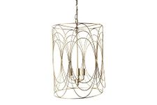 Creative Co-Op 24" Pendant Lamp with Wire Swirl Ceiling Lights, Gold