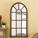 JL Home Decor Big Large Arch Decorative Wall Decor Mirror Frame | Floor Mirror in Solid Hard Wood | Vintage Mirror Frame for Bedroom | Wall Mirror | Dinning Room | Living Room | Wall Decor | 120x60cm