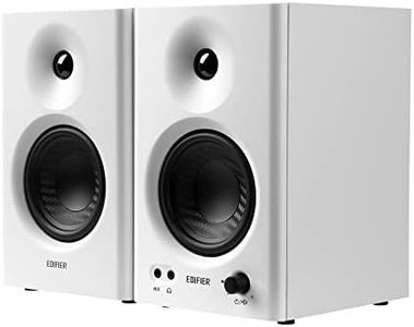 Edifier MR4 Powered Studio Monitor Speakers, 4" Active Near-Field Monitors Speaker - White (Pair)