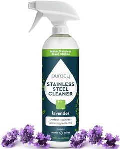 Puracy Stainless Steel Cleaner, Natural Stainless Steel Sink Cleaner, Stainless Steel Cleaner for Appliances, Sink Cleaner and Polish Kitchen Cleaner, Stainless Steel Refrigerator Spray (Lavender)