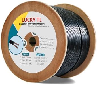 Lucky TL 14/2 Low Voltage Landscape Wire 500 Feet, 14 Gauge 2 Conductor, Outdoor Waterproof, Direct Buried Landscape Lighting Wire, Pure Copper Making (500FT)