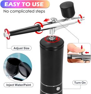 Ykall Airbrush Kit – Black, Portable Spray Painting Set