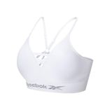 Reebok Womens Seamless Gym Top | Womens Gym Tops with Halter Neck Design | Wireless Bra Style Crop Top for Women Activewear | Black, Grey or White