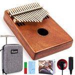 Kalimba 17 Keys Finger Thumb Piano Marimba Marib Mahogany with Padded Gig Bag Tuner Hammer By Kmise (MI2616-FBA)