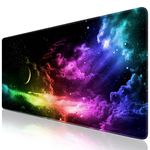 Gaming Mouse Pad, Canjoy Extended Mouse Pad, XXL Large Big Computer Keyboard Mouse Mat Desk Pad with Non-Slip Base and Stitched Edge for Home Office Gaming Work, 31.5x15.7x0.12inch