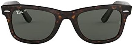 Ray-Ban RB2140 Original Wayfarer Sunglasses, Tortoise/Polarized Green, 50 mm