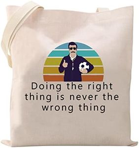 XYANFA Ted Coach Makeup Bag Lasso TV Show Lover Gift Soccer Fan Motivational quote Travel Bag, doing the right thing tote bag, big, Fashion