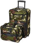 Rockland F102 Luggage Printed Luggage Set, Camouflage, Medium, 2-Piece