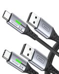 INIU USB C Charger Cable, [2-Pack 1m] 3.1A Type C Cable Fast Charging, Braided USB A to USBC Phone Charger Cable USBC for iPhone 17 16 Pro Max, Samsung S25 24, Huawei, iPad Switch PS5 etc.