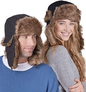 Tough Headwear Winter Trapper Hat for Men & Women - Winter Hat with Ear Flaps, Ushanka Hat, Mens Bomber Hats, Russian Hat