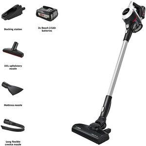 Bosch Unlimited 6 Cordless Stick Vacuum – Lightweight, 2 Batteries, White
