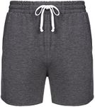 Deyeek Mens 5 Inch Lounge Shorts Cotton Pajama/Sleep Shorts with Pockets Athletic Gym Workout Shorts for Men Dark Grey