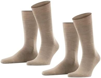ESPRIT Herren Socken Basic Wool Multipack M So Wolle Baumwolle einfarbig 2 Paar, Braun Nutmeg Melange 5410, 43-46