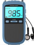 Portable AM/FM/SW Radio with Best Reception,900mAh Walkman Radio with LCD Display, Digital AM FM Radio with Headphones,Pocket Radio with Rechargeable Battery,Digital Tuner and Presets for Walking