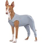 MHaustlie Dog Recovery Sleeve for Rear Legs Breathable Dog Surgery Recovery Suit with Zipper Dog Elbow Braces Protector Substitute E-Collar & Cone Anti-Licking Surgical Suit