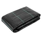 Singhal Premium Garden Weed Control Barrier Sheet Mat 2 Meter x 5 Meter, Landscape Fabric 110 GSM Heavy Duty Weed Block Gardening Mat for Gardens, Agriculture, Outdoor Projects (Black)