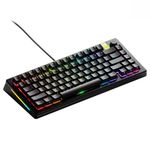 Glorious Gaming GMMK 3 PRO HE Rapid Trigger Keyboard: 75% TKL, Hall Effect, Aluminum Body, 8K Polling Rate, Hotswap MX & Magnetic Switches, Gasket System, US QWERTY Layout (Black)