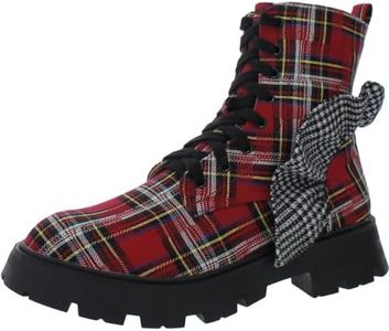 Betsey Johnson Womens ROZEY Combat & Lace-Up Boots Multi 7.5 Medium (B,M)