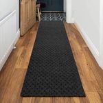 eXtreme Carpet Runner for Hallways, Kitchen, & Living Room | Sturdy, Washable, & Lightweight Custom Length Narrow Rug Runner | Non-Slip Rubber Backed 66cm Wide x 152cm Long Runner - Vectra Anthracite