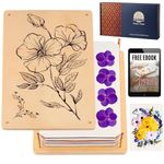 Berstuk Wooden Flower Press for Adults and Teens - Includes Expert Video Tutorials - Large Flower Press Kit 27.5 x 17.5cm - Gift-Ready Packaging Ideal for Arts and Crafts Lovers