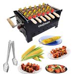 Chefman Charcoal Barbeque Grill with1 Grill 1 Tong (6 Skewers)