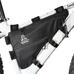 RNS Bike Frame Bag - Bike Bag Bike Pouch Bicycle Triangle Bag Full Frame Fit Small Medium Large MTB Mountain Bike Road Bike Pouch Cycling Bike Accessories Bikepacking Black