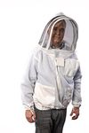 Forest Beekeeping Supply Ventilated Jacket - Clear View Fencing Veil YKK Brass Zippers Ultra Light Weight with Maximum Protection Professional and Beginner Beekeepers (Large)