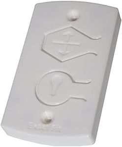 White Two Button Cover Plate - Fits Wayne Dalton Garage Door Wall Station 309961 and 3976 Remote Opener, Inside Control Unit