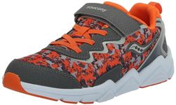 Saucony Flash A/C 3.0 Running Shoes for Baby-Kids, Orange Camo, 22.2 cm