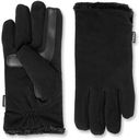 isotoner Women's Stretch Fleece Touchscreen Texting Cold Weather Gloves with Warm, Soft Lining, smartDRI Black, One Size
