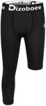 Dizoboee Youth Boys Compression Pants One Leg 3/4 Leggings for Sports Kids Basketball Tights, Black (Left Short) XS