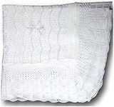 SUMA White Knit Baby Blanket, Baby 